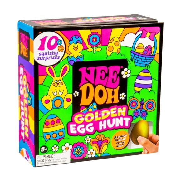 Golden Egg Hunt 2026 – Sensory Squeeze Toy with 10 Squishy Surprises, Fun Easter or Party Activity for Kids & Adults