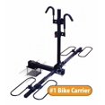 thumbnail image 1 of Swagman Bike Rack 64663 Traveler XC 2 RV; 2 Inch Receiver Hitch Mount; Holds 2 Bikes; Up To 70 Pound Weight Capacity; Bike Wheel Rests In Loop; Without Lock; Foldable; Black, 1 of 9