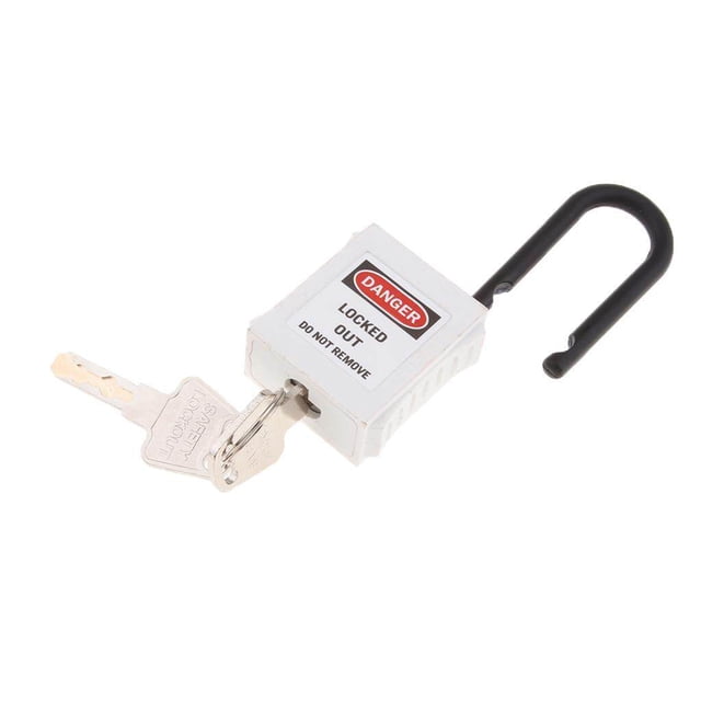 thinsony PL38-KD 38 mm PVC Curved Safety Lockout Padlock White