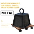 thumbnail image 4 of 1Pc Movable Flowerpot Tray Wooden Plant Pot Tray Hollow-out Tray with Casters, 4 of 8