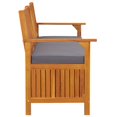 thumbnail image 2 of vidaXL Storage Bench with Cushion 170 cm Solid Wood Acacia, 2 of 5