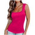 thumbnail image 1 of UPPADA Womens Tank Tops Summer Sleeveless Shirts Ladies Ribbed Wide Shoulder Straps Tees Racerback Tight Slim Fitted Workout Tank Tops Fitted Tops Racer Back Blouses, Membership, 1 of 5