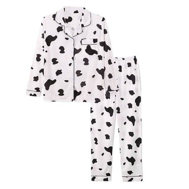 RKSTN Womens Pajama Sets Lightweight Floral Printed Casual Long Sleeve Tops with Loose Long Pants Two Piece Pajamas Set