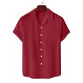 thumbnail image 5 of Men's Casual Linen Shirt - Cuban Collar, Button Down, Breathable Material, Perfect for Summer & Vacation, 5 of 5