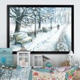thumbnail image 1 of Designart Winter Park At Christmas Traditional Framed Wall Art, 1 of 4