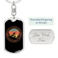 thumbnail image 2 of Finest Mode Of Transportation Cycling Stainless Steel or 18k Gold Premium Swivel Dog Tag Keychain, 2 of 8