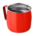thumbnail image 2 of Stainless Steel Tea Cup with Slag Separator Filter, 12.5x8.5x8.5cm, 304 Rust-Proof Material for Safe Brewing, Crescent Design for Tea Lovers & Home Use Hzhnb | Stainless Steel, Red, 2 of 9