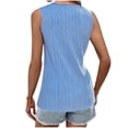 thumbnail image 3 of AherBiu Camisoles de Sortie pour Femmes Sans Manches à Col Rond Camisole d'Été Décontractée Mode Débardeurs Plissés, 3 of 4