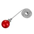thumbnail image 1 of Unique Bargains Ceiling Fan Pull Chain Light Lighting Accessories Extension Ice Cracked Crystal Ball Pendant Red, 1 of 6