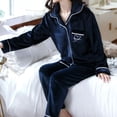 thumbnail image 3 of RKSTN Ensembles de Pyjama pour Femmes 2 Pcs Mode Flanelle Imprimée Poche Manches Longues+ Pantalon Long Ensemble de Pyjama Doux Confortable Pyjamas, 3 of 5