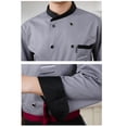 thumbnail image 3 of lionlar Chef Jacket Coat Service Bakery Uniform Short Sleeve - , M Blue, 3 of 7