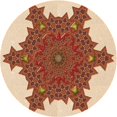 thumbnail image 1 of Ahgly Company Tapis d'Intérieur Lavables en Machine, Ronds, Transitionnels, Brun Acajou, Ronds de 5', 1 of 7