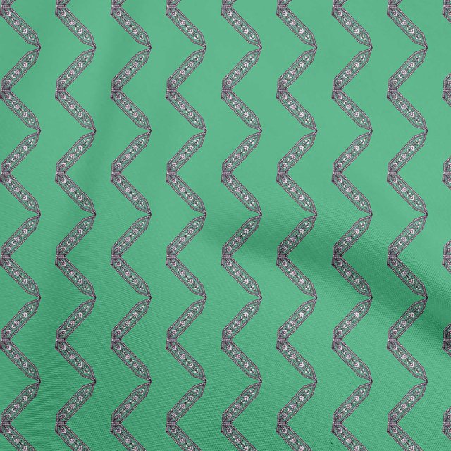 oneOone Velvet Sea Green Fabric Block Dress Material Fabric Print Fabric By The Yard 58 Inch Wide-RU