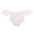 thumbnail image 1 of Baby Girls Lace Off Shoulder Lovely Jumpsuit Outfits, 1 of 4