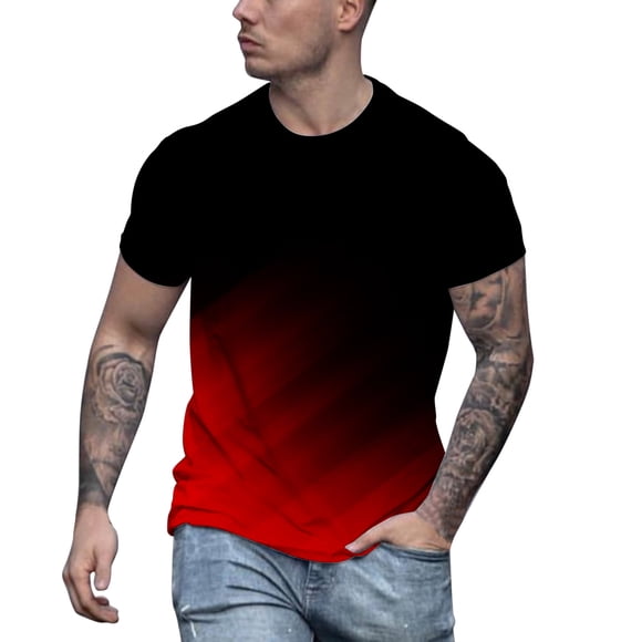 Ketyyh-chn99 Mens T Shirts Casual Solid Color Short Sleeve Tee Mens T Shirt Ultra Soft Short/Long Sleeve T Shirts Classic Casual Basic Tee Shirt Black,4XL