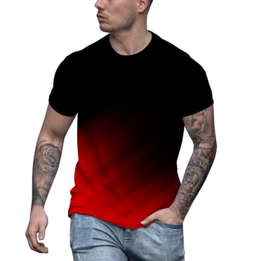 Ketyyh-chn99 Chemise de Plage pour Homme Été T-Shirt à Col Rond à Manches Courtes pour Homme et Grand Homme Hauts Doux pour Adulte Coton Doux Coupe Classique Noir,2TG
