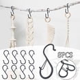 thumbnail image 1 of Agiferg 8 Pcs S Hooks For Hanging S Shaped Hooks For Kitchen Utensil And Closet Rod, 1 of 9