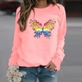 thumbnail image 2 of Winter Womens Casual Tops Ladies Butterfly Print Sweatshirt Blouse Tee Sweater, 2 of 3