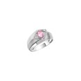 thumbnail image 3 of RYLOS Mens Rings Sterling Silver Ring 6X4MM Oval Shape Gemstone & Diamond Ring Pink Ice October Birthstone Rings For Man Silver Rings, Size 8, 3 of 7