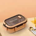 thumbnail image 3 of RKSTN Lunch Box Meal Prep Containers Adult Bento Box, Stackable 3-Compartment Lunch Box with Removable Utensil Set and Sealing Strap, Bpa-Free, Food Container Ideal for Meal Prep, Work, 3 of 5