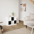 thumbnail image 2 of Pemberly Row Engineered Wood 3x2 Bookcase Storage w/Bins in White/Black, 2 of 6