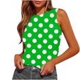 thumbnail image 1 of Plebaso Débardeurs d'Été pour Femmes Slim Imprimé Sans Manches Col Rond Tee-Shirts Froncés Blouses Décontractées pour Femmes, 1 of 4