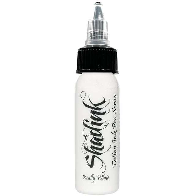 Shadink Really White Tattoo Ink Professional Tattooing Inks for Color Portrait, Black & Gray Style