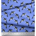 thumbnail image 3 of Soimoi Blue Moss Georgette Fabric Dolphin Ocean Printed Fabric 1 Yard 44 Inch Wide, 3 of 3