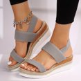 thumbnail image 3 of Sandales Espadrilles à Talon Compensé à Bride Arrière pour Femmes, Confortables, Extensibles, Plateforme, Marche, Chaussures d'Été pour le Travail, 3 of 6