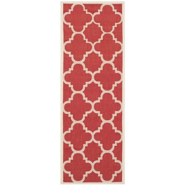 Safavieh Courtyard Red Indoor Outdoor Rug - Runner 2'3" x 6'7"