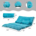 thumbnail image 3 of Giantex Adjustable Floor Sofa Bed with 6-Position Backrest for Reading and Gaming, Blue, 3 of 6