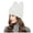 Beige, variant on Aocisk Women Crochet Slouchy Knit Wool Hat With Cat Ears Winter Warm Lined Earflap Cap Orange One Size