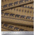thumbnail image 3 of Soimoi Brown Rayon Fabric Tribal African Printed Fabric 1 Yard 56 Inch Wide, 3 of 3