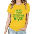 thumbnail image 1 of Meichang St Patricks Day T-Shirt Femme Vert Trèfle à Quatre Feuilles T-Shirts Graphiques Hauts Verts Décontracté Manches Courtes Col Rond T-Shirts St Patricks Day Liquidation, 1 of 3