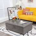 thumbnail image 4 of Costway Ottomane-Lit Pliable avec Matelas Lit d'Appoint Convertible Gris, 4 of 10