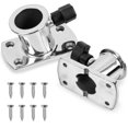 thumbnail image 1 of KNOX Raccord de Rail de Bateau pour Base d'Extension Supérieure de Bimini, Acier Inoxydable 316 Lourd, Raccord de Bride Supérieure, Bimini en T, Auvent pour Pontons, Bateaux à Rames et Yachts, Accessoires de Pont à Base 80°, Lot de 2, 1 of 7