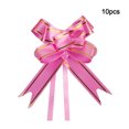 thumbnail image 3 of Unatoiry 10 Pieces Bow Pull Decor Festive Packing Lightweight Hand-Pulled Flower Wedding Birthday Christmas Holiday Accessory Pink Gold 1Set, 3 of 6
