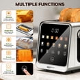 thumbnail image 4 of Keenstone Toaster 2 Slice, Digital Smart Toaster with TouchScreen, Dual Control Panel, Single Slot Toasting, Timer, Reheat & Defrost for Bagels, Bread, Waffles, Stainles, 4 of 9