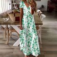 thumbnail image 1 of Jusqu'à 65 % de Rabais! Robes d'Été Mode pour Femmes 2024 Grande Taille Décontractées Amples Imprimées Robe de Plage Robe d'Été Col en V Manches Courtes Robes, 1 of 6