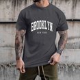 thumbnail image 3 of BOBOGOJP Chemises Classiques à Manches Courtes pour Hommes T-Shirt Uni à Col Rond à Manches Courtes (Gris Foncé,L), 3 of 4