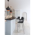 thumbnail image 2 of ZUO Magnus Bar Chair (Set of 2) Black & Silver, 2 of 6