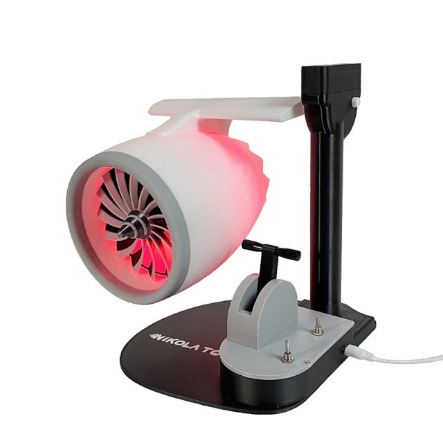 Transemion Kit de Modèle de Moteur à Jet pour Collectionneurs de Cadeaux Moteur Bon Effet d'Humidification Ultrasonique Rouge