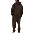 thumbnail image 4 of TIMIFIS Men's Tracksuit 2 Piece Hooded Athletic Sweatsuits New Fashion Casual Solid Color Long Sleeve Hooded SetFall, 4 of 8