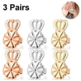 thumbnail image 1 of LNGOOR  3 Pairs Earring Lifters Hypoallergenic Earring Backs For Droopy Ears Adjustable Earring Backs For Heavy Earring, 1 of 8