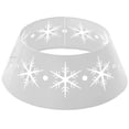 thumbnail image 1 of HOMCOM 26" Christmas Tree Collar with Hollow Snowflake Patterns for Home, 1 of 10