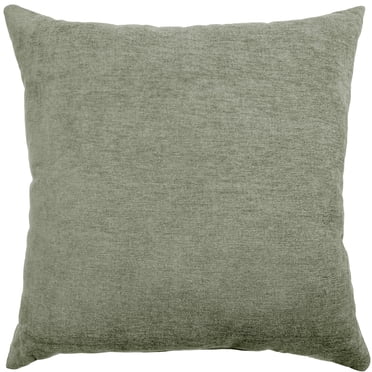 Coussin décoratif, chenille, vert sauge, lot de 2, 20 × 20