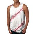 thumbnail image 1 of LSLJS Débardeurs de Baseball pour Hommes Été Décontracté Sans Manches T-Shirt Imprimé Baseball, 1 of 5