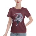 thumbnail image 1 of T-Shirt Basique à Manches Courtes pour Femmes Demon Slayer Ninja Papillon, 1 of 6