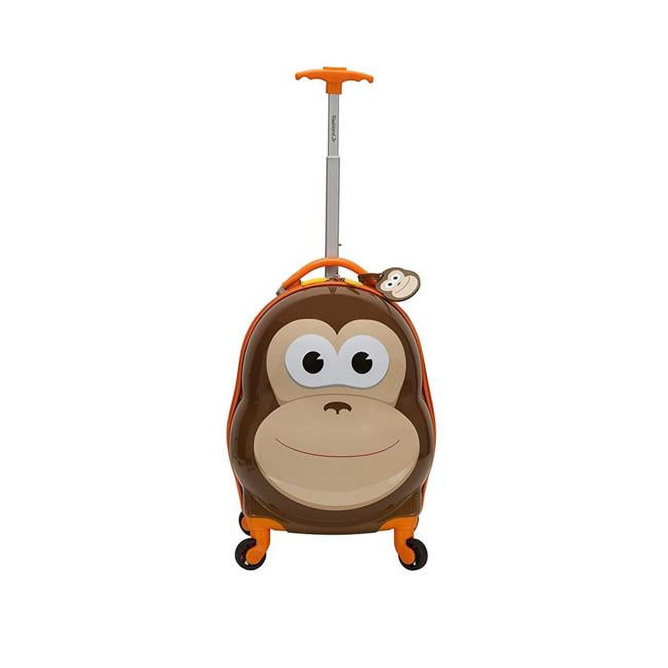 Rockland Jr. Kids' My First Hardside Spinner Luggage, Monkey, Carry-On 19-Inch