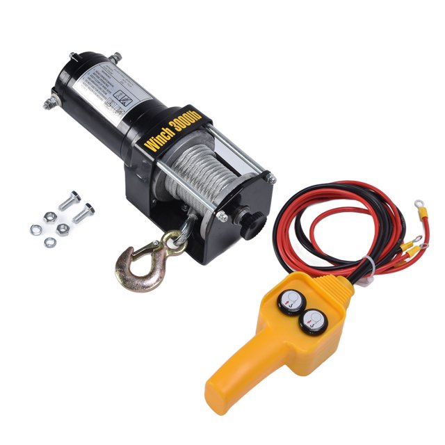 Kit de treuils électriques, non-glissement à faible résistance 3000lbs Bonne conductivité électrique Usure de treuil électrique résistant pour UTV pour le remorquage pour le